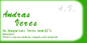 andras veres business card